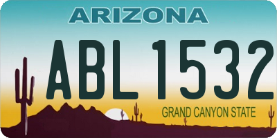 AZ license plate ABL1532