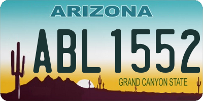 AZ license plate ABL1552