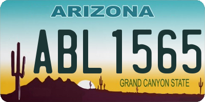 AZ license plate ABL1565