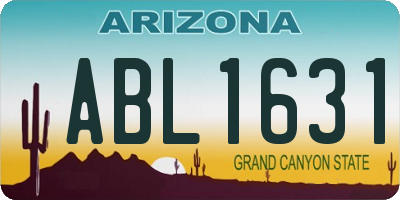 AZ license plate ABL1631