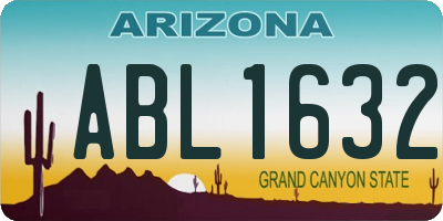 AZ license plate ABL1632