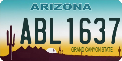 AZ license plate ABL1637