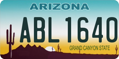 AZ license plate ABL1640
