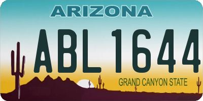 AZ license plate ABL1644