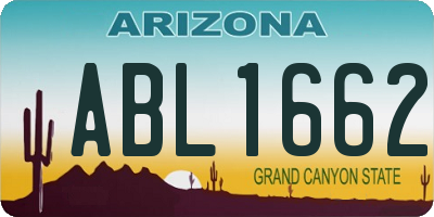 AZ license plate ABL1662
