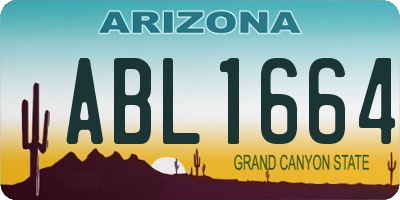 AZ license plate ABL1664