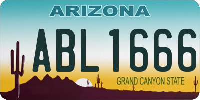AZ license plate ABL1666