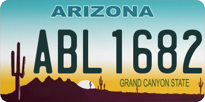 AZ license plate ABL1682