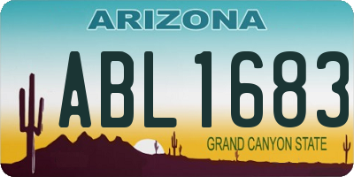 AZ license plate ABL1683
