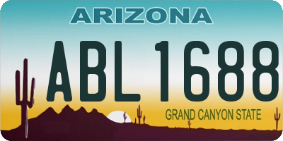 AZ license plate ABL1688