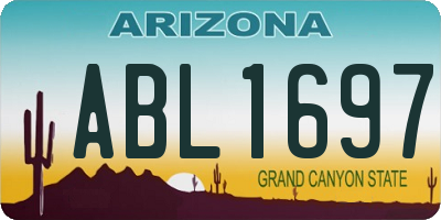 AZ license plate ABL1697