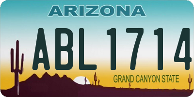 AZ license plate ABL1714
