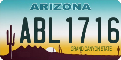 AZ license plate ABL1716