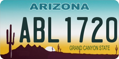 AZ license plate ABL1720