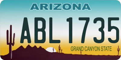 AZ license plate ABL1735