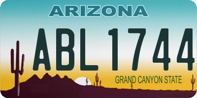 AZ license plate ABL1744