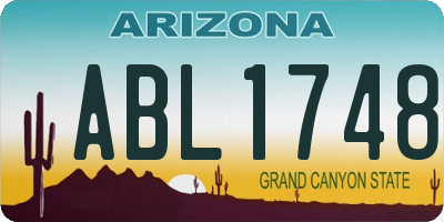 AZ license plate ABL1748