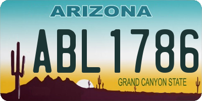 AZ license plate ABL1786