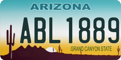 AZ license plate ABL1889