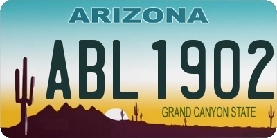 AZ license plate ABL1902