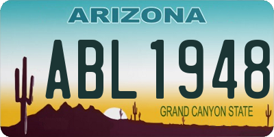 AZ license plate ABL1948