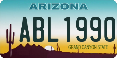 AZ license plate ABL1990