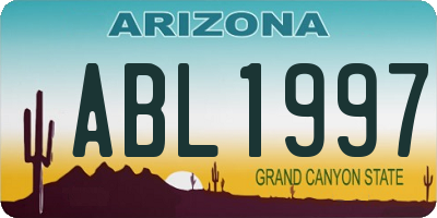 AZ license plate ABL1997