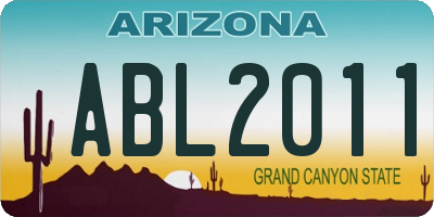 AZ license plate ABL2011