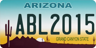 AZ license plate ABL2015