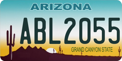 AZ license plate ABL2055