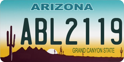 AZ license plate ABL2119