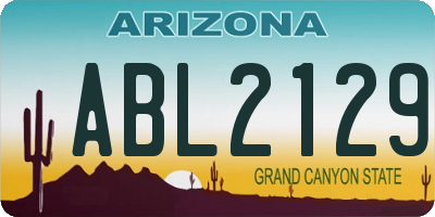 AZ license plate ABL2129