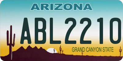 AZ license plate ABL2210