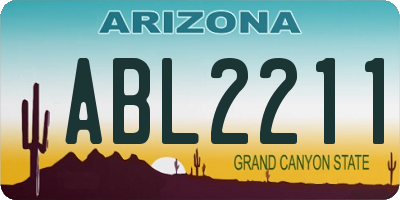 AZ license plate ABL2211