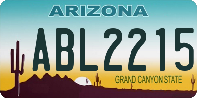 AZ license plate ABL2215