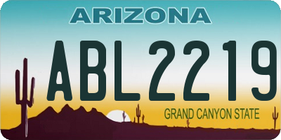 AZ license plate ABL2219