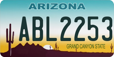 AZ license plate ABL2253