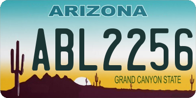 AZ license plate ABL2256