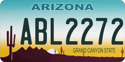 AZ license plate ABL2272
