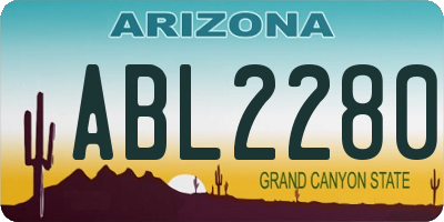 AZ license plate ABL2280