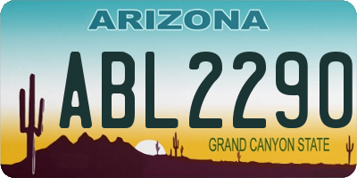 AZ license plate ABL2290