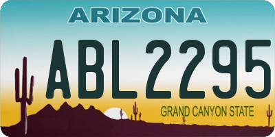 AZ license plate ABL2295