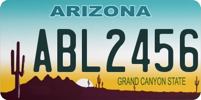 AZ license plate ABL2456