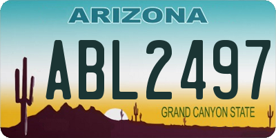 AZ license plate ABL2497