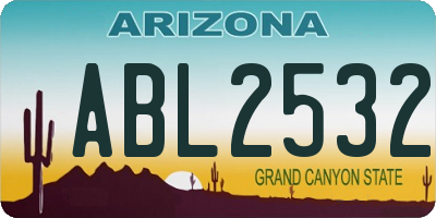 AZ license plate ABL2532