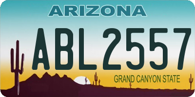 AZ license plate ABL2557