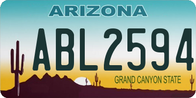 AZ license plate ABL2594