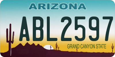 AZ license plate ABL2597