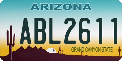 AZ license plate ABL2611