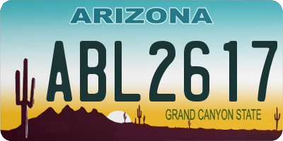 AZ license plate ABL2617
